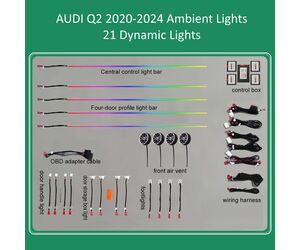 DIQ AMBIENT AUDI Q2 DYN (Digital iQ Ambient Light for Audi Q2 mod. 2020-2020 with 21 Dynamic Lights)