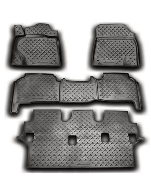 ΠΑΤΑΚΙΑ ΣΕ ΣΚΑΦΗ TPE ΛΑΣΤΙΧΟ ΓΙΑ LEXUS LX570 2007+  ΣΕ ΑΝΘΡΑΚΙ ΣΚΟΥΡΟ ΓΚΡΙ ΧΡΩΜΑ NOVLINE - 4 ΤΕΜ.