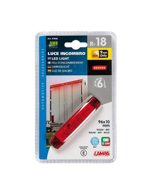 ΦΩΣ ΟΓΚΟΥ 6LED ΚΟΚΚΙΝΟ 12/24V 96mm ΑΔΙΑΒΡΟΧΟ 1ΤΕΜ.