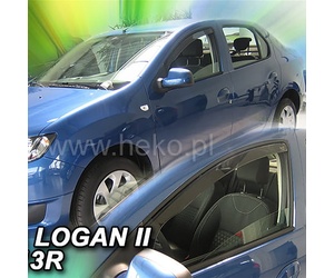 ΑΝΕΜΟΘΡΑΥΣΤΕΣ ΓΙΑ DACIA LOGAN 2 / SANDERO 2 / STEPWAY 4D 2013-2020 ΖΕΥΓΑΡΙ ΑΠΟ ΕΥΚΑΜΠΤΟ ΦΙΜΕ ΠΛΑΣΤΙΚΟ HEKO - 2 ΤΕΜ.