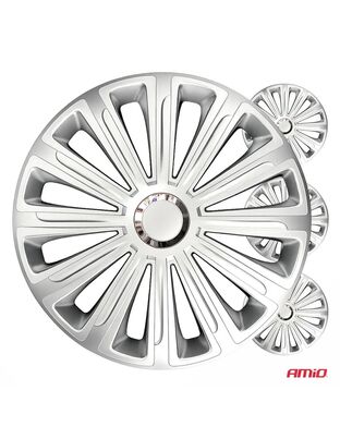Amio – Τάσια Τροχών 14" Trend RC Ασημί για Αναβάθμιση Εμφάνισης & Καθημερινή Χρήση – Σετ 4 Τεμ. (6896/AM)