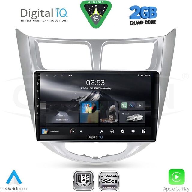 DIGITAL IQ RSD 1250_CPA (9inc) MULTIMEDIA TABLET for HYUNDAI ACCENT - VERNA mod. 2011-2017