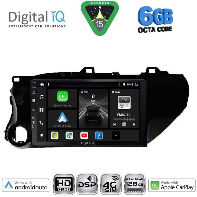 DIGITAL IQ BXF 17721_CPAA (10inc) MULTIMEDIA TABLET for TOYOTA HILUX mod. 2017-2026