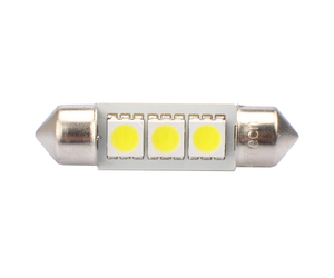 ΛΑΜΠΑΚΙΑ ΠΛΑΦΟΝΙΕΡΑΣ C5W/C10W 12V 0,72W SV8,5 36mm CAN-BUS LED 3xSMD5050 PREMIUM ΛΕΥΚΟ BLISTER 2ΤΕΜ
