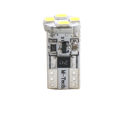 T10 W5W 12V W2,1x9,5d LED 4xSMD3528 ΛΕΥΚΟ (ΚΑΡΦΩΤΟ CAN-BUS) 1ΤΕΜ. M-TECH