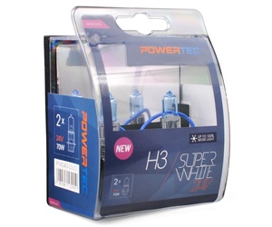 H3 24V 70W 3.450K PK22s POWERTECK SUPERWHITE BLISTER 2ΤΕΜ. M-TECH