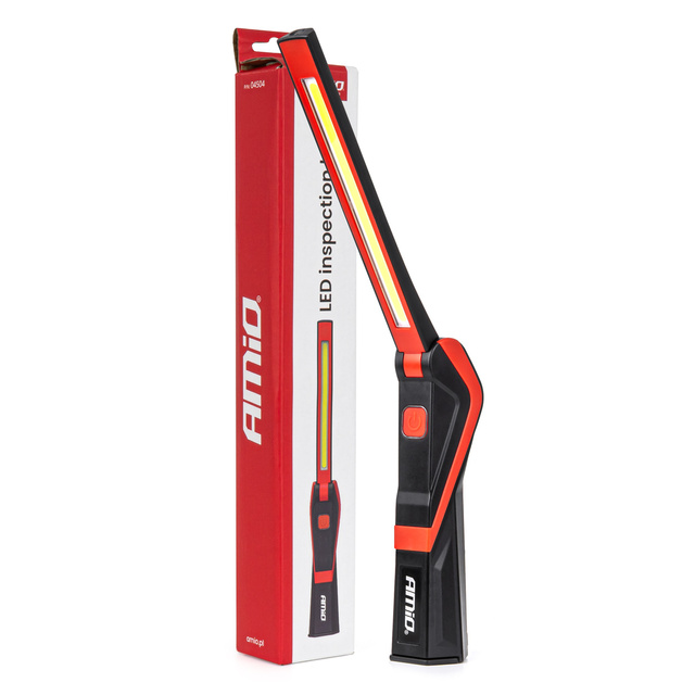 Amio – Φακός Εργασίας LED COB 5W USB-C 2600mAh με Μαγνήτη & Γάντζο για Ισχυρό Φωτισμό & Ευελιξία – 1 Τεμ. (04504/AM)