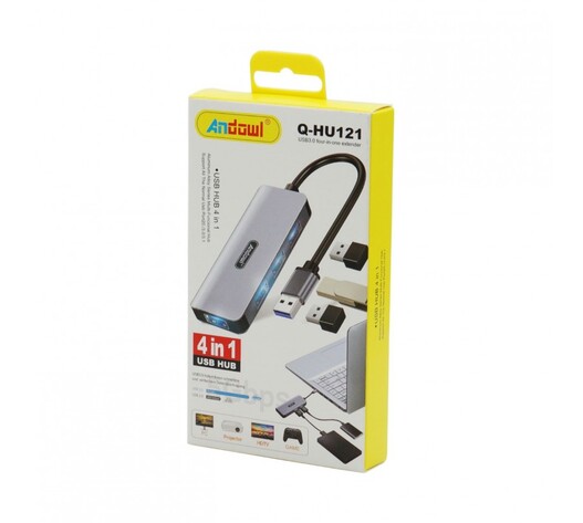 USB HUB 4ΣΕ1 ANDOWL Q-HU121
