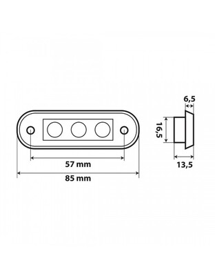 ΦΩΣ ΟΓΚΟΥ 3LED ΠΟΡΤΟΚΑΛΙ SMD 12/24V 85mm LAMPA - 20ΤΕΜ.