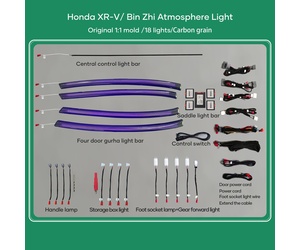 DIQ AMBIENT HONDA HRV II mod. 2015-2021 (Digital iQ Ambient Light Honda HRV mod. 2015-2021 with 18 Lights