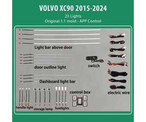 DIQ AMBIENT VOLVO XC90 II mod. 2015-2024 (Digital iQ Ambient Light for VOLVO XC90 mod. 2015-2024 with 23 Lights)
