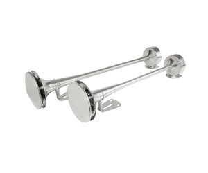 ΚΟΡΝΑ ΔΙΠΛΗ ΠΝΕΥΜΑΤΙΚΗ 118dB 24V  58+64cm ΜΕ ΒΑΣΕΙΣ ΣΤΗΡΙΞΗΣ