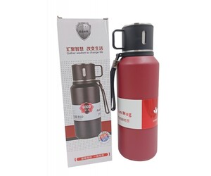 ΑΝΟΞΕΙΔΩΤΟ ΘΕΡΜΟΣ ΚΟΚΚΙΝΟ 1200ml ΜΕ ΚΑΠΑΚΙ-ΚΟΥΠΑ XZ-7808-1