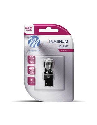 W21W (T20) 12/24V W3x16d 14xSMD2835 LED ΚΟΚΚΙΝΟ CAN-BUS BLISTER​  M-TECH - 1 ΤΕΜ.