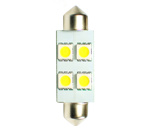 ΛΑΜΠΑΚΙΑ ΠΛΑΦΟΝΙΕΡΑΣ C5W/C10W 12V 1,36W SV8,5 36mm LED 4xSMD5050 ΛΕΥΚΟ BLISTER 2ΤΕΜ.