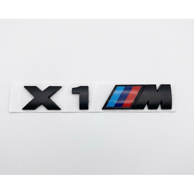 Αυτοκόλλητο μεταλλικό μαύρο 15.5x2.7cm - Bmw X1 M