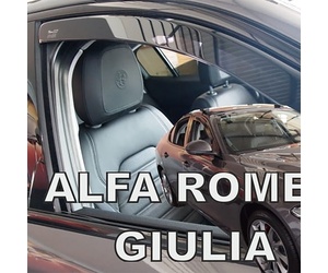 ΑΝΕΜΟΘΡΑΥΣΤΕΣ ΓΙΑ ALFA ROMEO GIULIA 4D 2016- ΖΕΥΓΑΡΙ ΑΠΟ ΕΥΚΑΜΠΤΟ ΦΙΜΕ ΠΛΑΣΤΙΚΟ HEKO - 2 ΤΕΜ.