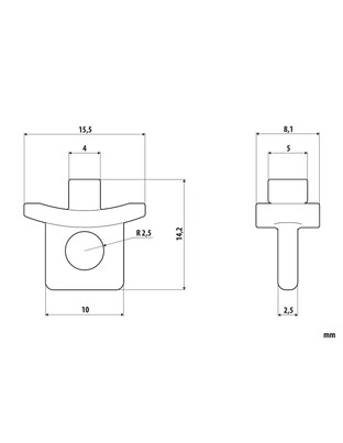 ΓΑΝΤΖΑΚΙΑ ΚΟΥΡΤΙΝΑΣ ΦΟΡΤΗΓΟΥ F-1 4mm U-TYPE  LAMPA - 10 ΤΕΜ.