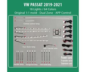 DIQ AMBIENT VW PASSAT III mod. 2019-2023 (Digital iQ Ambient Light for VW Passat mod. 2019-2023 with 18 Lights)
