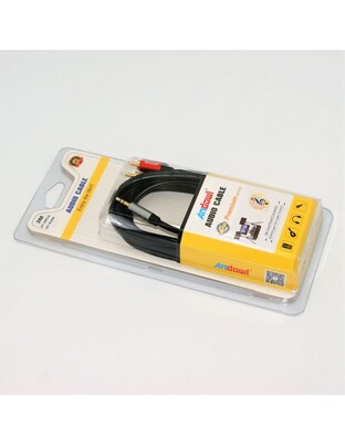 ΚΑΛΩΔΙΟ ΗΧΟΥ ΣΤΕΡΕΟ 3m AUX-2RCA ANDOWL QY-AV05