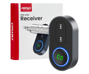 Amio - Bluetooth Δέκτης (Receiver) για Ασύρματη Μετάδοση Ήχου με υποδοχή Mini Jack 3.5mm για Αυτοκίνητα και Ηχοσυστήματα - 1 τεμ. (04658/AM)
