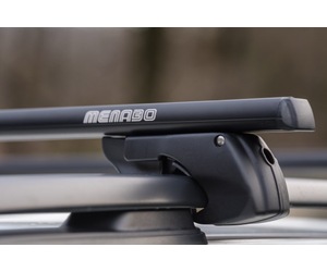 MENABO ΜΠΑΡΕΣ ΟΡΟΦΗΣ ΑΛΟΥΜΙΝΙΟΥ SHERMAN BLACK 120 cm ΣΕ ΜΑΥΡΟ ΧΡΩΜΑ ΓΙΑ Renault Kardian 5 doors 2024> ΜΕ RAISED RAILS (Παράλληλες Μπάρες με Κενό) - 2 ΤΕΜ. (12280/MB)