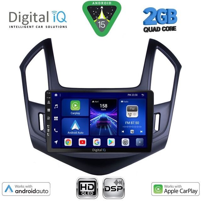 DIGITAL IQ BXC 3076B_CPAA (9inc) MULTIMEDIA TABLET for CHEVROLET CRUZE mod. 2013-2015