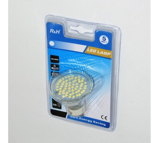 LED ΛΑΜΠΑ GU10/5W/450Lm/6500K GU10-60SMD-5W