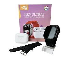 HR5 ULTRA 3 ΣΕΤ SMARTWATCH ΜΕ ΟΘΟΝΗ AMOLED, 2 ΛΟΥΡΑΚΙΑ & ΑΣΥΡΜΑΤΑ ΑΚΟΥΣΤΙΚΑ JG-06802