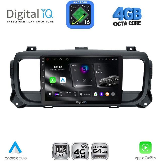 DIGITAL IQ RTG 6729_CPA (9inc) MULTIMEDIA TABLET for CITROEN JUMPY-SPACETOURER – PEUGEOT EXPERT-TRAVELLER – TOYOTA PROACE mod. 2016-2026