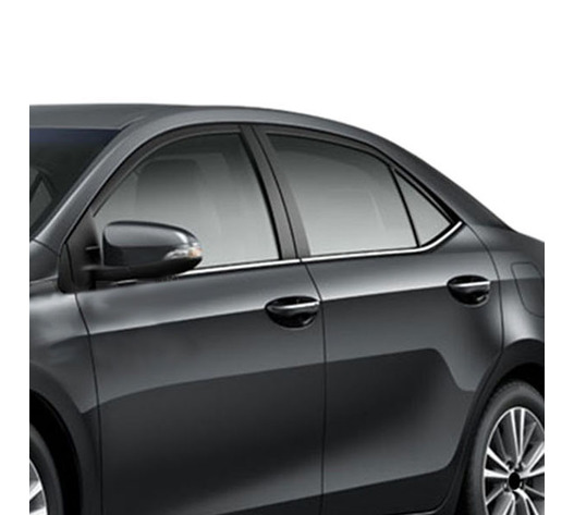 TRIM  ΠΑΡΑΘΥΡΩΝ ΑΥΤΟΚΟΛΛΗΤΑ ΧΡΩΜΙΟΥ 4ΤΕΜ. ΓΙΑ TOYOTA COROLLA 4D 2014+