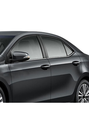 TRIM  ΠΑΡΑΘΥΡΩΝ ΑΥΤΟΚΟΛΛΗΤΑ ΧΡΩΜΙΟΥ 4ΤΕΜ. ΓΙΑ TOYOTA COROLLA 4D 2014+