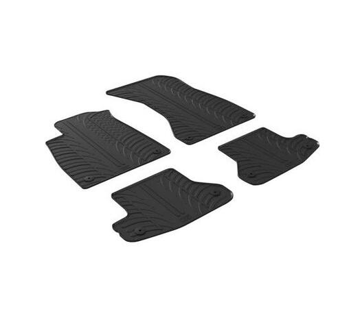 LAMPA - ΠΑΤΑΚΙΑ ΑΥΤΟΚΙΝΗΤΟΥ ΑΠΟ ΛΑΣΤΙΧΟ ΓΙΑ AUDI A5 CABRIO 03/2017+ / COUPE 09/2016+ ΣΕ ΜΑΥΡΟ ΧΡΩΜΑ ME ΚΟΥΜΠΩΜΑΤΑ - 4 ΤΕΜ.