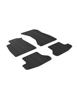 LAMPA - ΠΑΤΑΚΙΑ ΑΥΤΟΚΙΝΗΤΟΥ ΑΠΟ ΛΑΣΤΙΧΟ ΓΙΑ AUDI A5 CABRIO 03/2017+ / COUPE 09/2016+ ΣΕ ΜΑΥΡΟ ΧΡΩΜΑ ME ΚΟΥΜΠΩΜΑΤΑ - 4 ΤΕΜ.