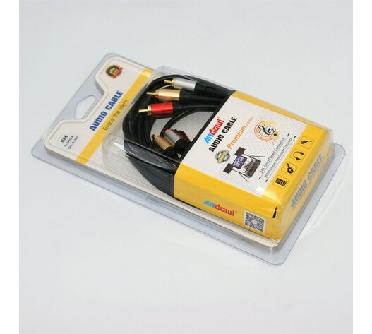 ΚΑΛΩΔΙΟ ΗΧΟΥ ΣΤΕΡΕΟ 5m 3-3RCA ANDOWL QY-AV03