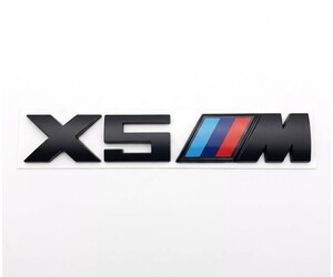 Αυτοκόλλητο μεταλλικό μαύρο 15.5x2.7cm - Bmw X5 M
