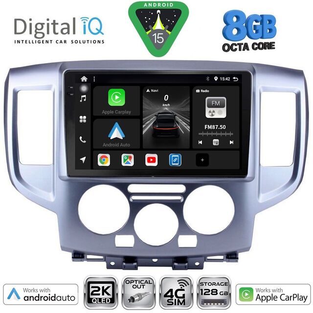 DIGITAL IQ BXK 20458SL_CPAA (9inc) MULTIMEDIA TABLET for NISSAN NV 200 mod. 2009-2020 (SILVER)