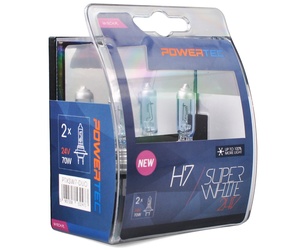 H7 24V 70W 3.450K PX26d POWERTECK SUPERWHITE BLISTER 2ΤΕΜ. M-TECH