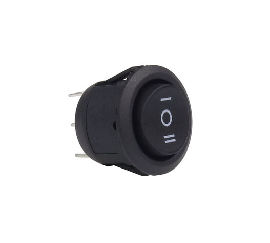 Amio - ΔΙΑΚΟΠΤΗΣ ΣΤΡΟΓΓΥΛΟΣ 3 ΘΕΣΕΩΝ 12V 2cm BU03 - 1ΤΕΜ. (02463/AM)