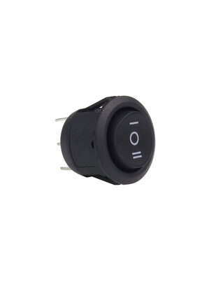 Amio - ΔΙΑΚΟΠΤΗΣ ΣΤΡΟΓΓΥΛΟΣ 3 ΘΕΣΕΩΝ 12V 2cm BU03 - 1ΤΕΜ. (02463/AM)