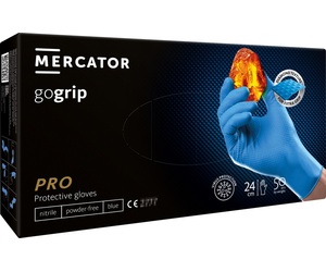 Amio - ΓΑΝΤΙΑ ΝΙΤΡΙΛΙΟΥ MERCATOR GOGRIP ΣΕ ΜΠΛΕ ΧΡΩΜΑ SMALL (S) - 50 ΤΕΜ. (MER20314/AM)