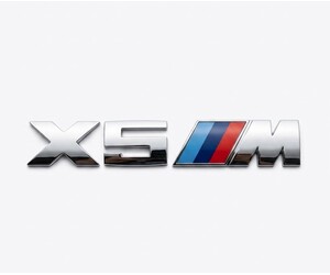 Αυτοκόλλητο μεταλλικό χρωμίου 15.5x2.7cm - Bmw X5 M