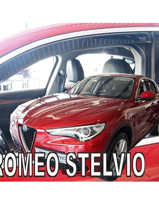 ΑΝΕΜΟΘΡΑΥΣΤΕΣ ΓΙΑ ALFA ROMEO STELVIO 5D 2017- ΖΕΥΓΑΡΙ ΑΠΟ ΕΥΚΑΜΠΤΟ ΦΙΜΕ ΠΛΑΣΤΙΚΟ HEKO - 2 ΤΕΜ.