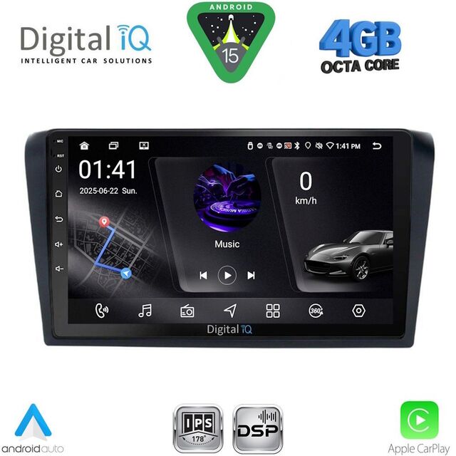 DIGITAL IQ RSG 6365_CPA (9inc) MULTIMEDIA TABLET for MAZDA 3 mod. 2003-2008