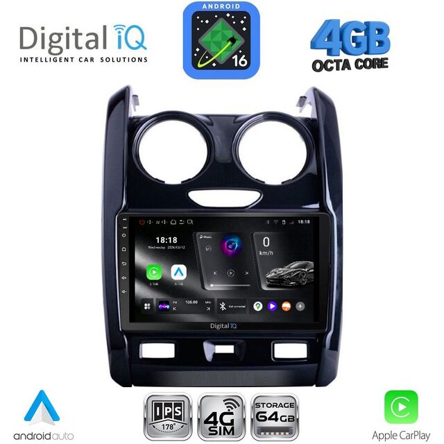 DIGITAL IQ RTG 6103_CPA (9inc) MULTIMEDIA TABLET for DACIA DUSTER mod. 2012-2019
