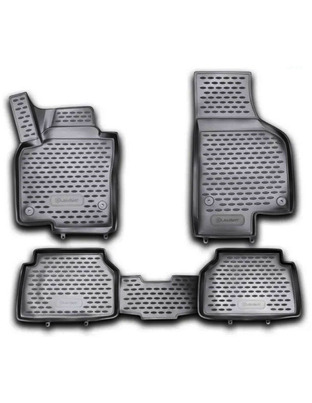 ΠΑΤΑΚΙΑ ΣΕ ΣΚΑΦΗ TPE ΛΑΣΤΙΧΟ ΓΙΑ VW TIGUAN 12/2007-2016  ΣΕ ΜΑΥΡΟ ΧΡΩΜΑ NOVLINE - 4 ΤΕΜ.