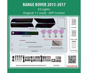 DIQ AMBIENT LR RANGE ROVER (L405) FULL mod. 2013-2017 (Digital iQ Ambient Light for LAND ROVER RANGE ROVER L405 mod. 2013-2017 with 33 Lights)