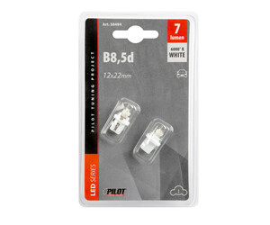 ΛΑΜΠΑΚΙΑ ΜΕ LED B8.5d ΛΕΥΚΟ ΦΩΣ ΚΑΡΦΙ