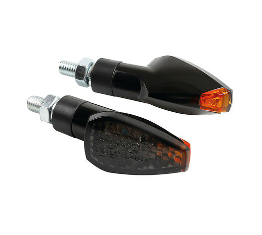 TUAREG ΦΛΑΣ LED ΜΟΤΟ 12V (ΜΑΥΡΟ - 65 Χ 26 mm) - 2 ΤΕΜ.