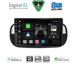 DIGITAL IQ BXF 7130BL_CPAA (9inc) MULTIMEDIA TABLET for FIAT 500 mod. 2007-2015 (BLACK)